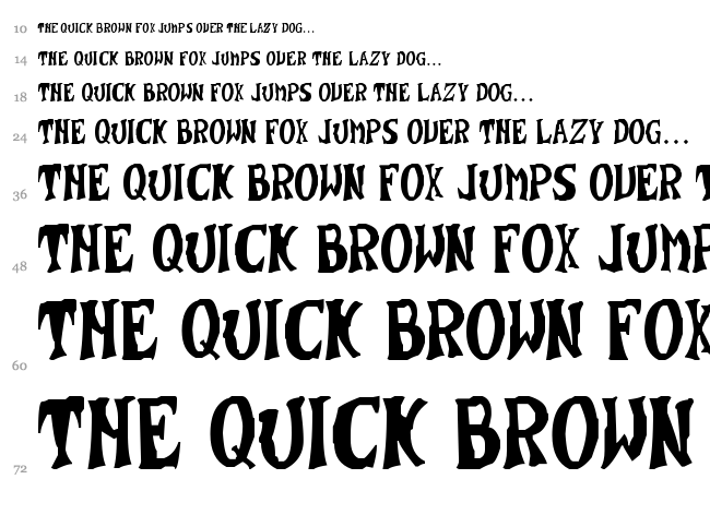 Destroyed Crates font waterfall